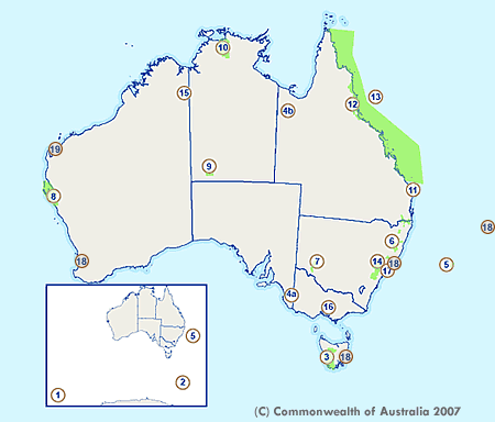 オーストラリア世界遺産マップ（地図）